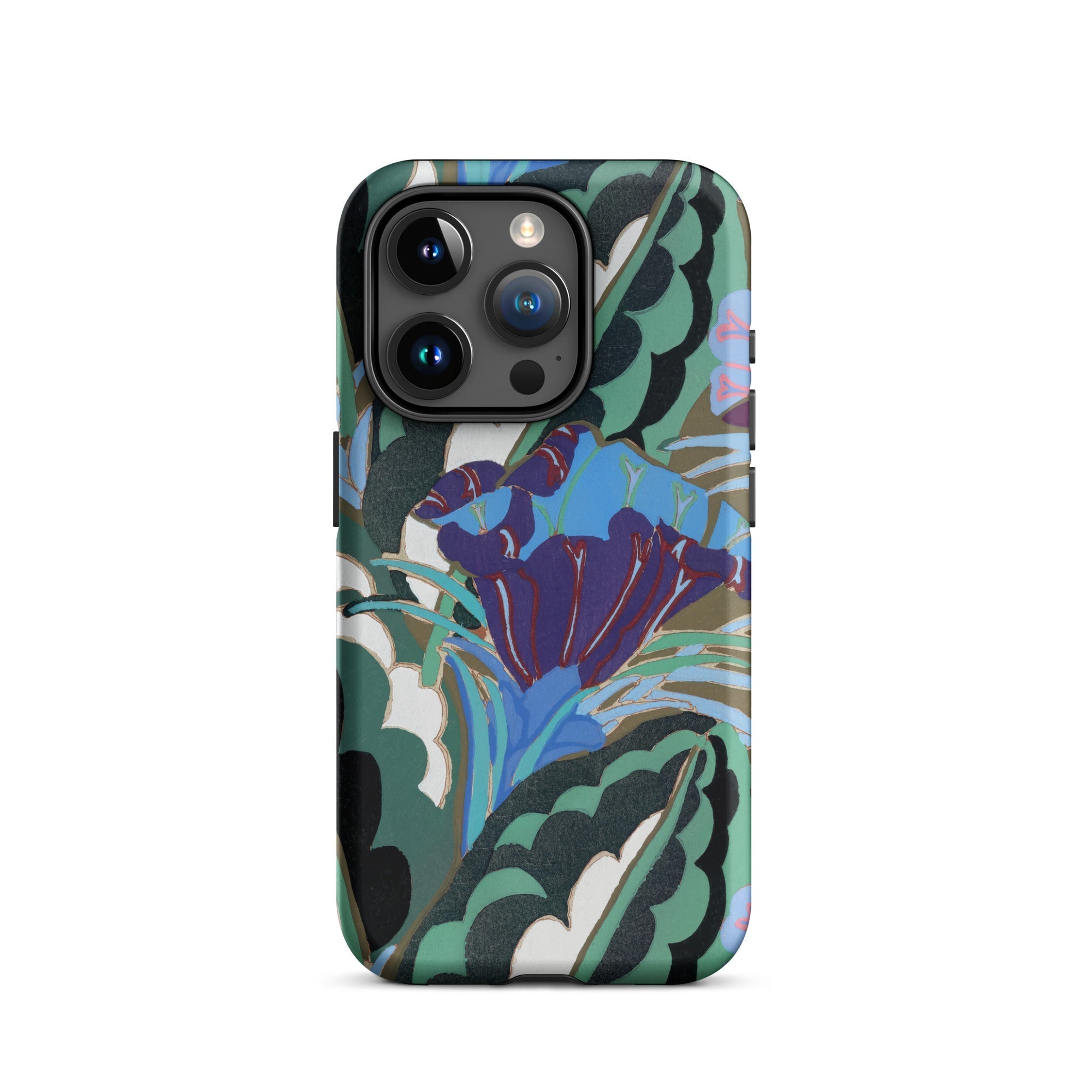 Purple Floral Motif Edouard Benedictus Iphone Case, 15 Pro / Matte, Floral Patterned Phone Case