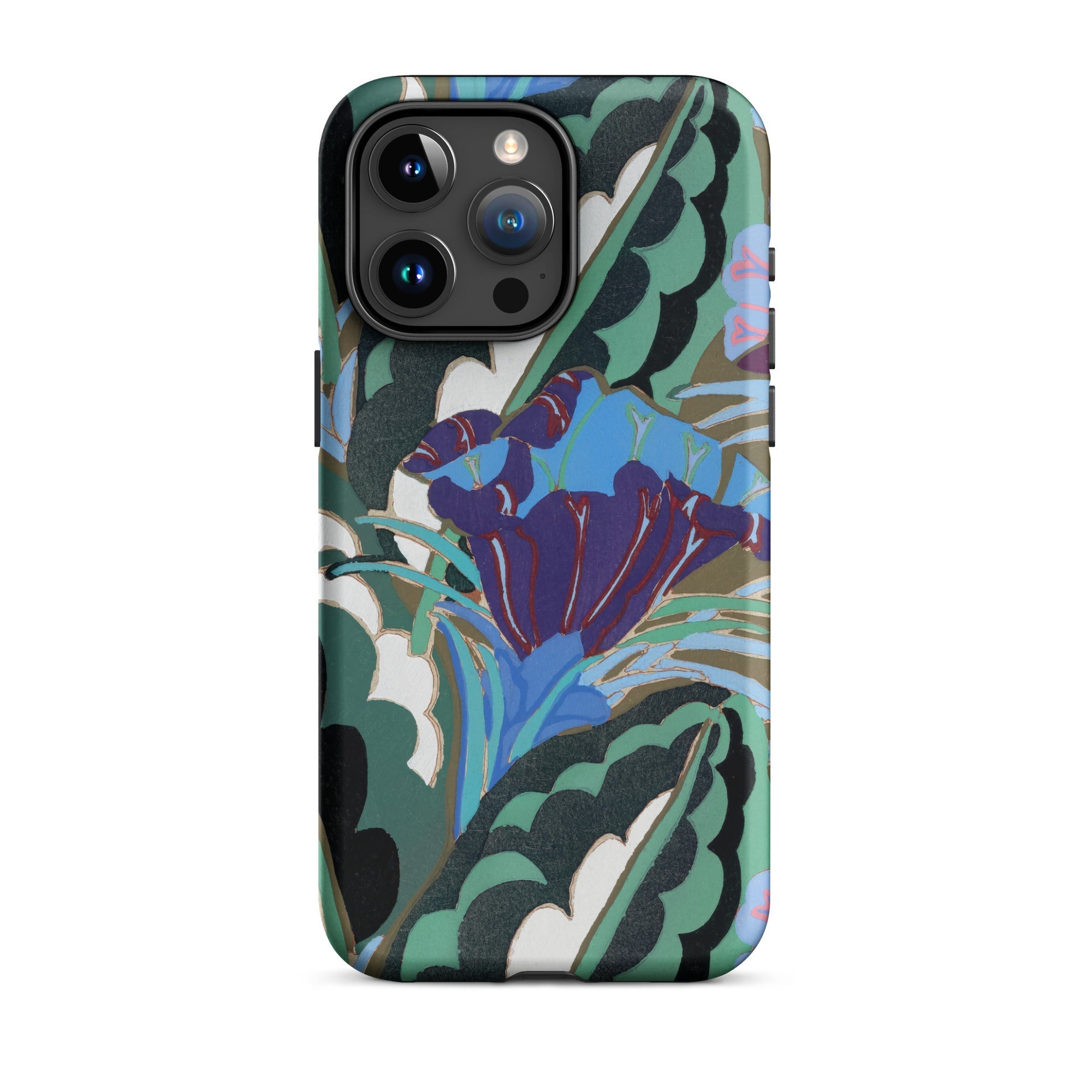 Purple Floral Motif Edouard Benedictus Iphone Case, 15 Pro Max / Matte, Floral Patterned Phone Case