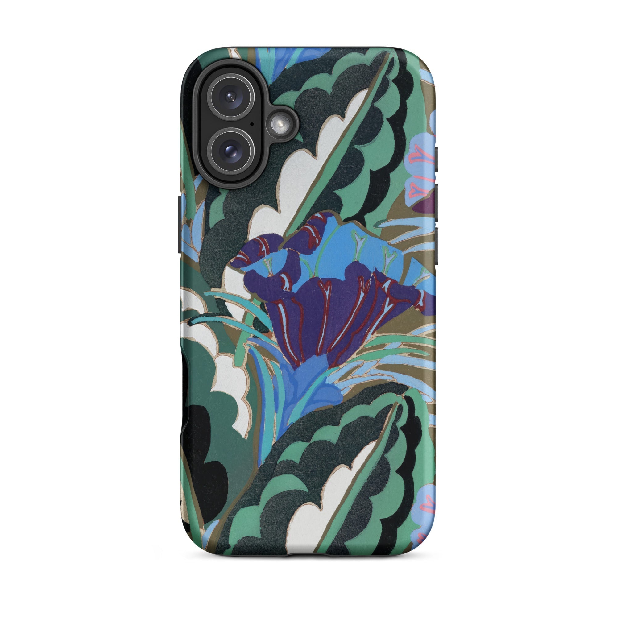 Purple Floral Motif Edouard Benedictus Iphone Case, 16 Plus / Matte, Floral Patterned Phone Case