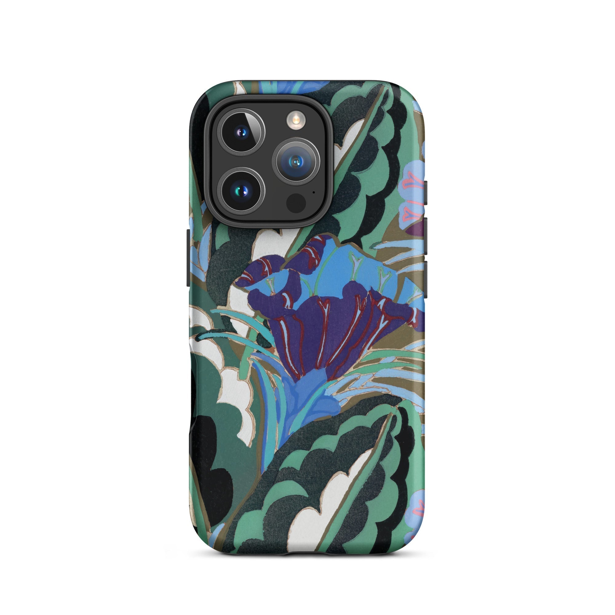 Purple Floral Motif Edouard Benedictus Iphone Case, 16 Pro / Matte, Floral Patterned Phone Case