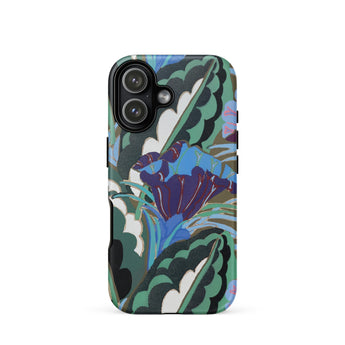 Purple Floral Motif - Edouard Benedictus Iphone Case 17 / Matte Iphone 12 Case Vibrant Floral Design Shades Blue Edouard Benedictus,
