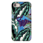 Purple Floral Motif Edouard Benedictus Iphone Case, 8 / Matte, Phone Case Tropical Floral Pattern Blue Purple Flowers
