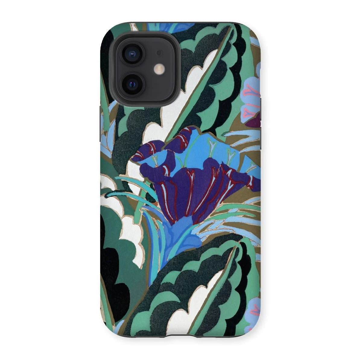 Purple Floral Motif - Edouard Benedictus Tough Phone Case Iphone 12 / Gloss