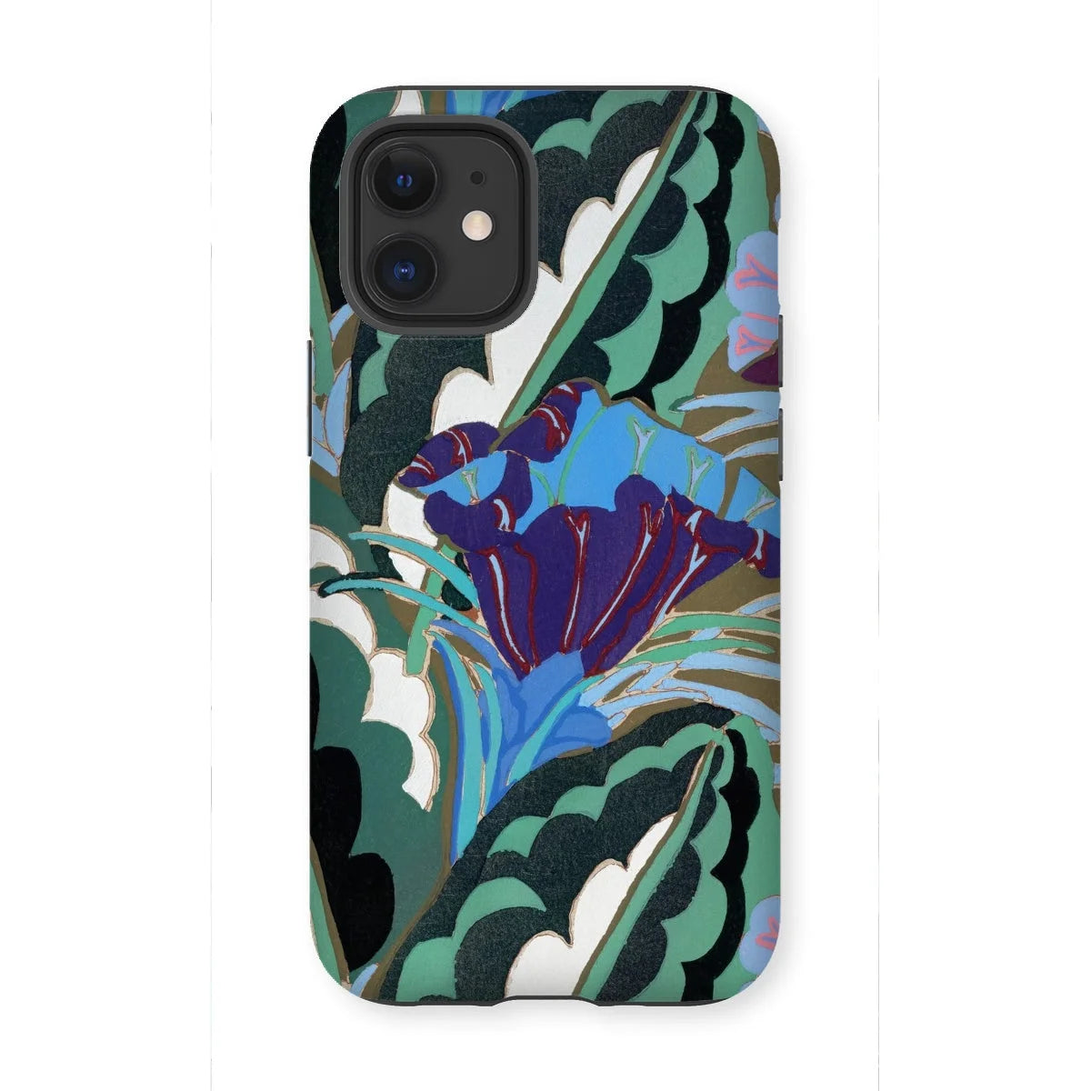 Purple Floral Motif - Edouard Benedictus Tough Phone Case Iphone 12 Mini / Gloss