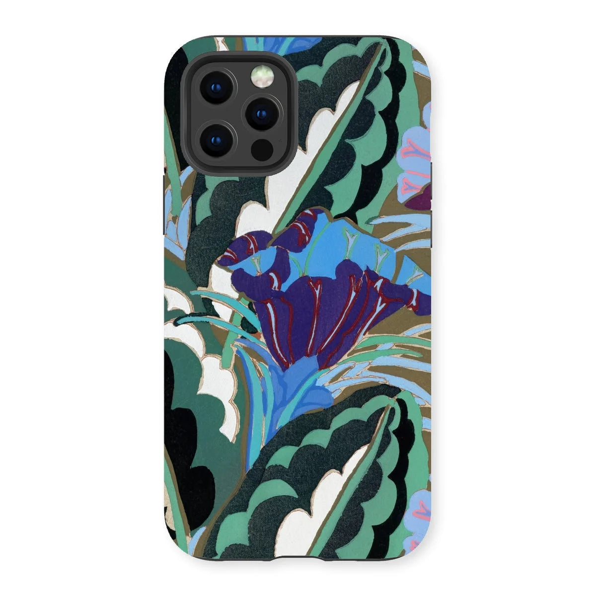 Purple Floral Motif - Edouard Benedictus Tough Phone Case Iphone 13 Pro / Gloss