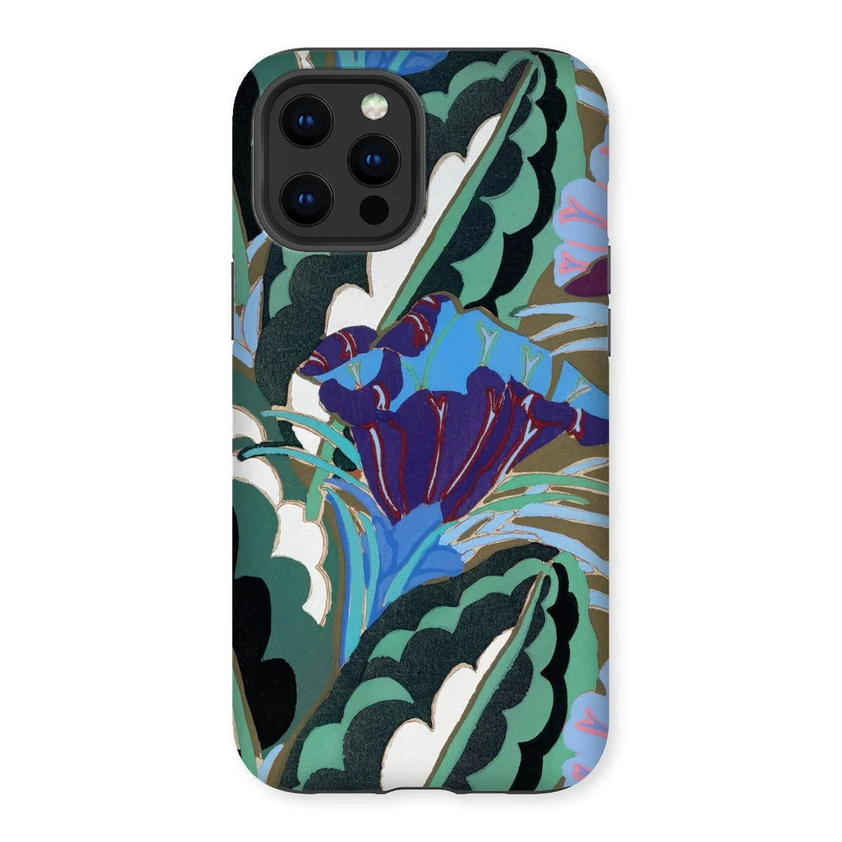 Purple Floral Motif - Edouard Benedictus Tough Phone Case Iphone 13 Pro Max / Gloss