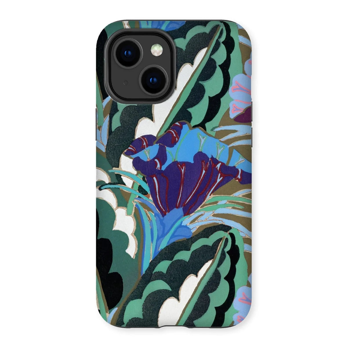 Purple Floral Motif - Edouard Benedictus Tough Phone Case Iphone 14 Plus / Gloss