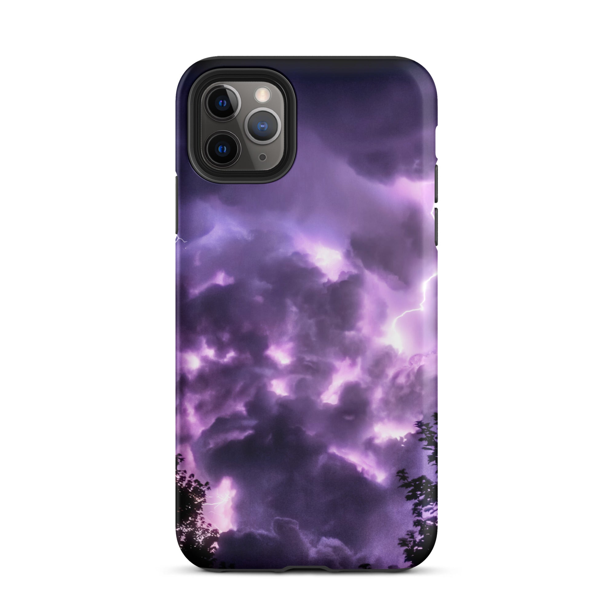 Purple Haze Lightning Storm Iphone Case, 11 Pro Max / Matte, Smartphone Case Storm Design