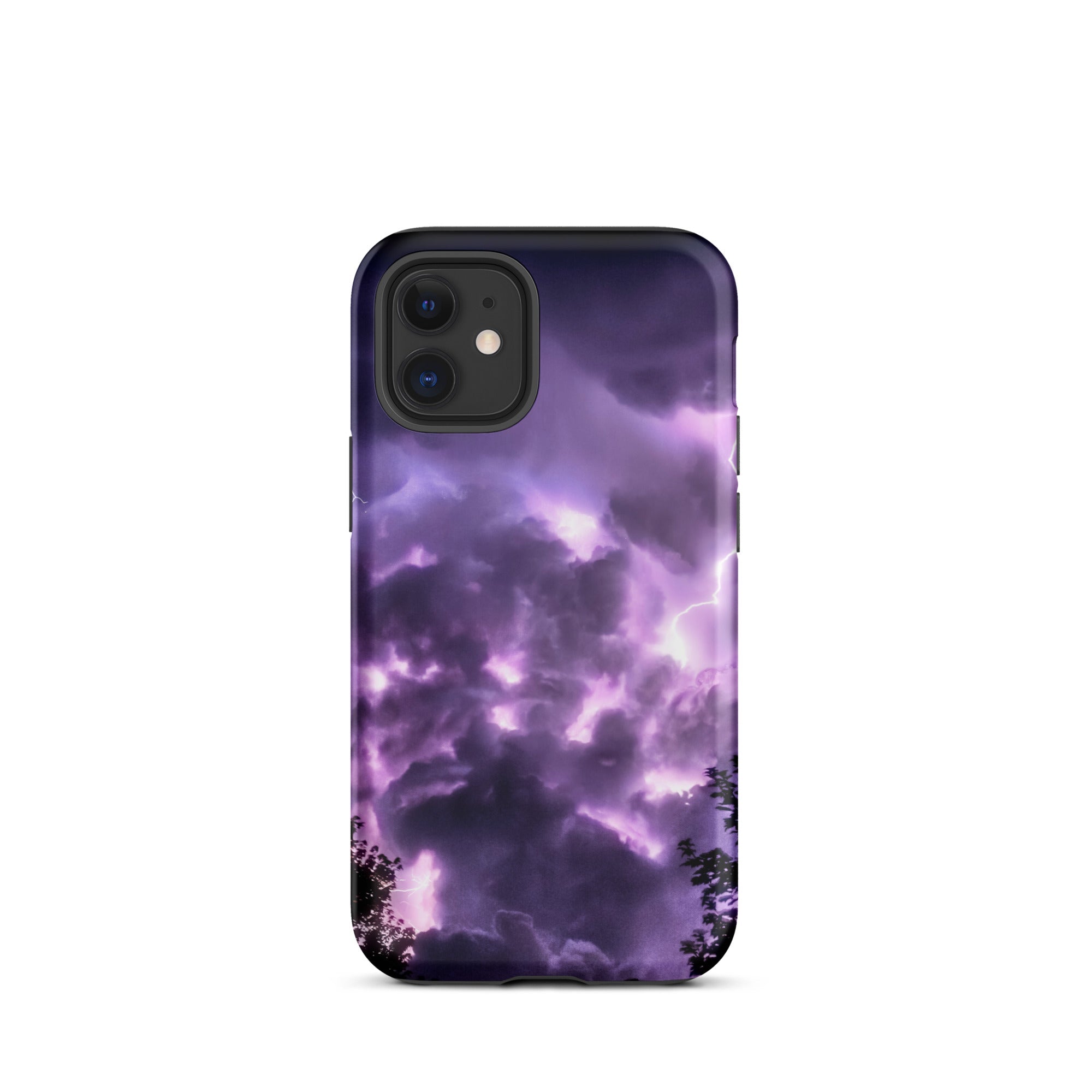Purple Haze Lightning Storm Iphone Case, 12 Mini / Matte, Purple Storm Cloud Phone Case