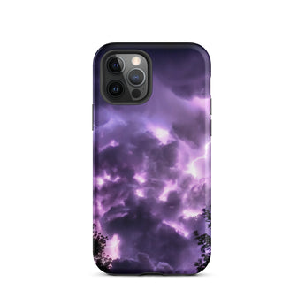 Purple Haze - Lightning Storm Iphone Case, 12 Pro / Matte, Stormy Sky Phone Case