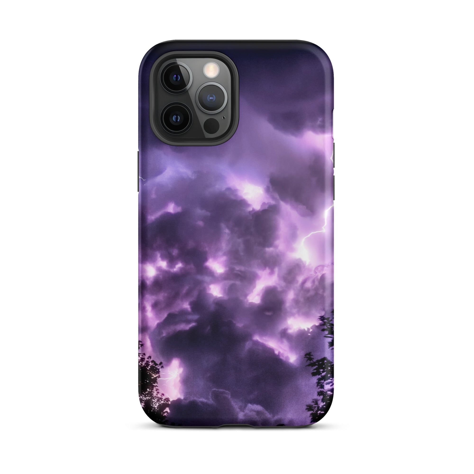 Purple Haze Lightning Storm Iphone Case, 12 Pro Max / Matte, Stormy Sky Phone Case