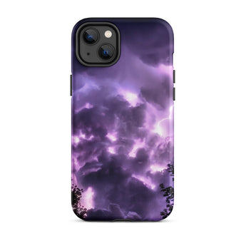 Purple Haze - Lightning Storm Iphone Case, 14 Plus / Matte, Stormy Sky Phone Case