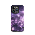Purple Haze Lightning Storm Iphone Case, 15 Pro / Matte, Purple Cloudy Phone Case