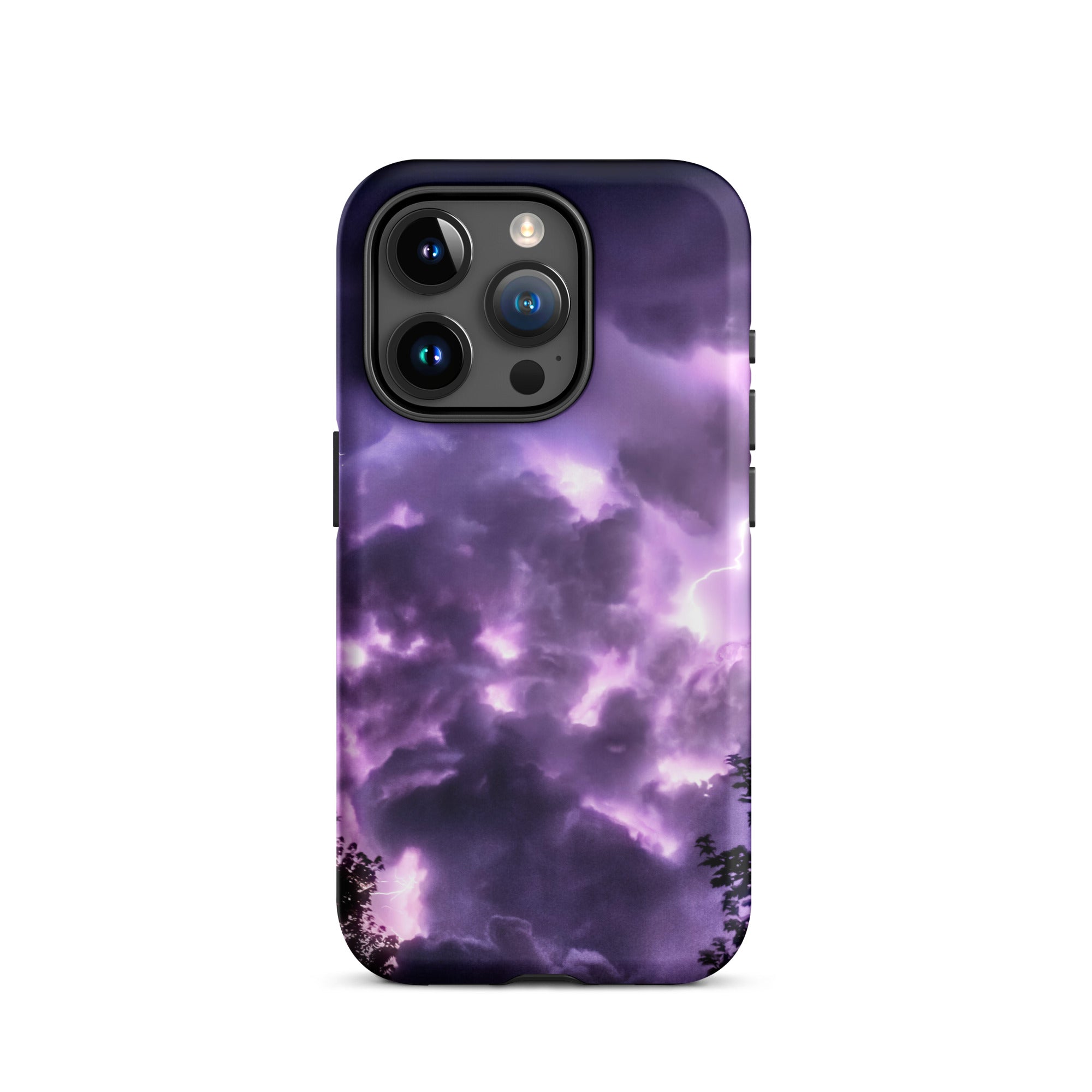 Purple Haze Lightning Storm Iphone Case, 15 Pro / Matte, Purple Cloudy Phone Case