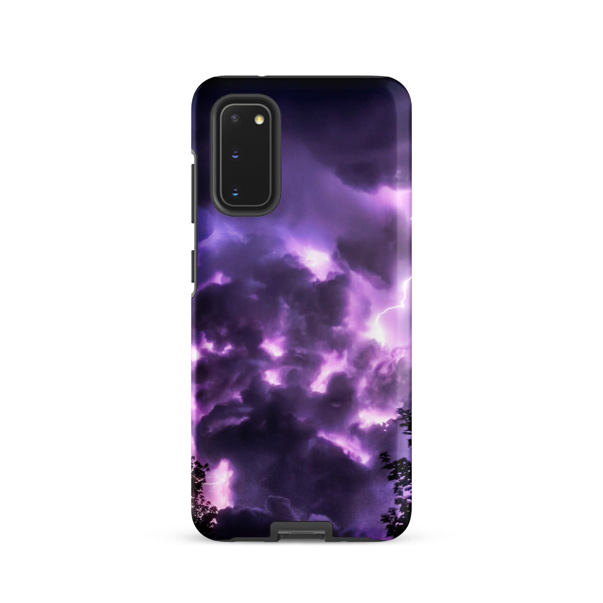 Purple Haze Lightning Storm Samsung Case, Galaxy S20 / Matte, Phone Case Dramatic Purple Storm Design