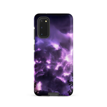 Purple Haze - Lightning Storm Samsung Case, Galaxy S20 / Matte, Phone Case Dramatic Purple Storm Design