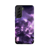 Purple Haze - Lightning Storm Samsung Case, Galaxy S21 Fe / Matte, Phone Case Dramatic Purple Cloudy Sky