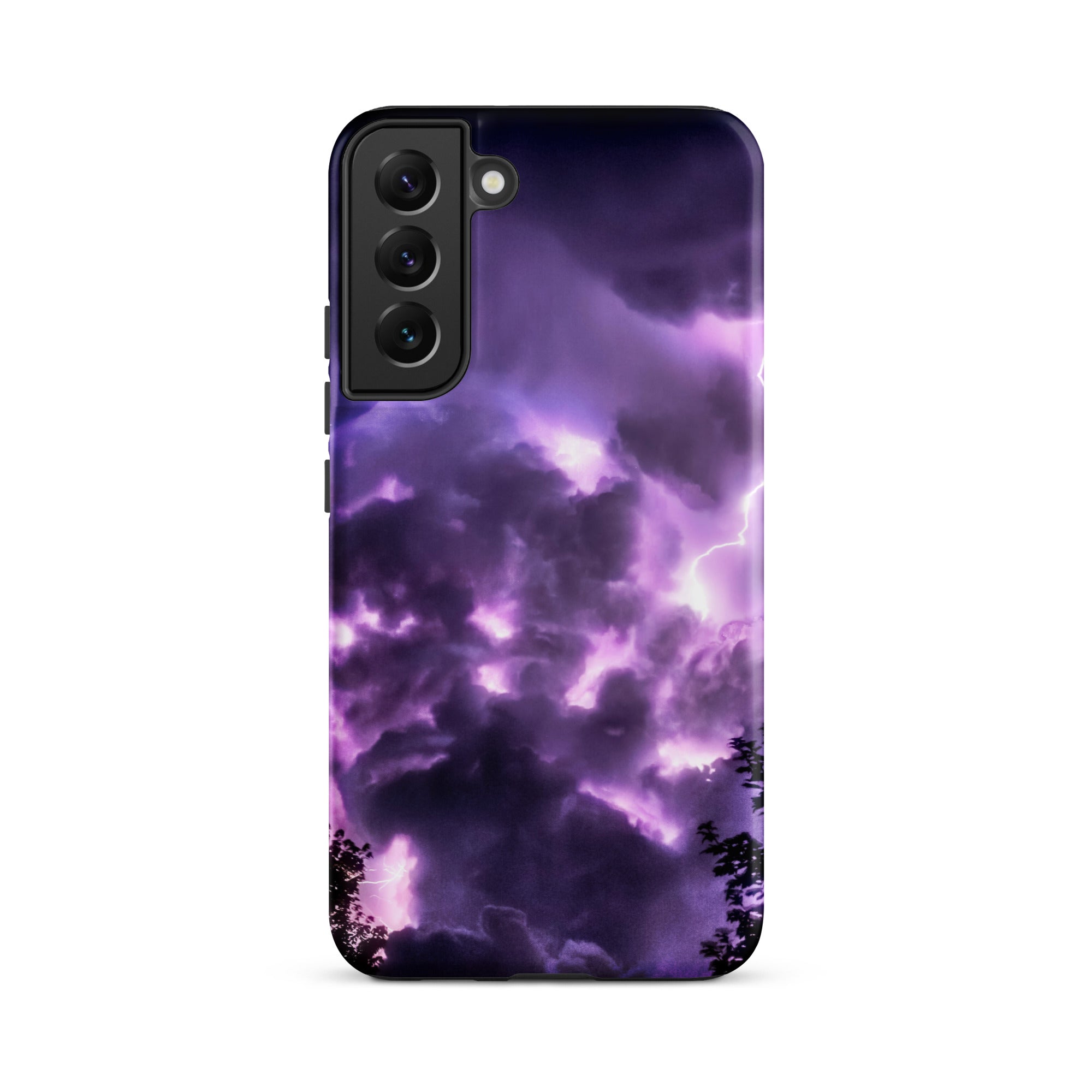 Purple Haze Lightning Storm Samsung Case, Galaxy S22 Plus / Matte, Smartphone Case Vibrant Purple Black Cloudy Sky