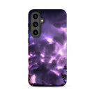 Purple Haze Lightning Storm Samsung Case, Galaxy S24 Plus / Matte, Purple Phone Case Storm Design