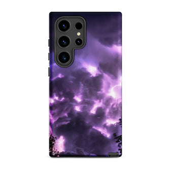 Purple Haze - Lightning Storm Samsung Case, Galaxy S24 Ultra / Matte, Smartphone Case Purple Storm Cloud Design