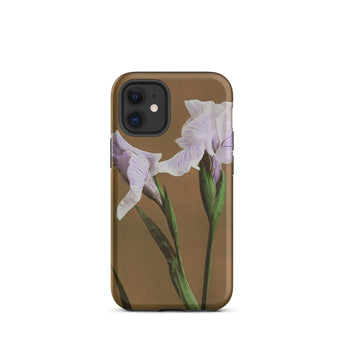 Purple Iris - Ogawa Kazumasa Floral Iphone Case, 12 Mini / Matte, Floral-patterned Phone Case
