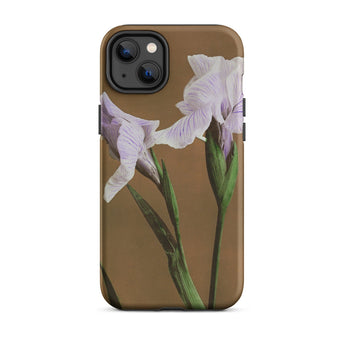 Purple Iris - Ogawa Kazumasa Floral Iphone Case, 14 Plus / Matte, Floral-patterned Phone Case
