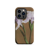 Purple Iris - Ogawa Kazumasa Floral Iphone Case, 14 Pro / Matte, Brown Phone Case Floral Design