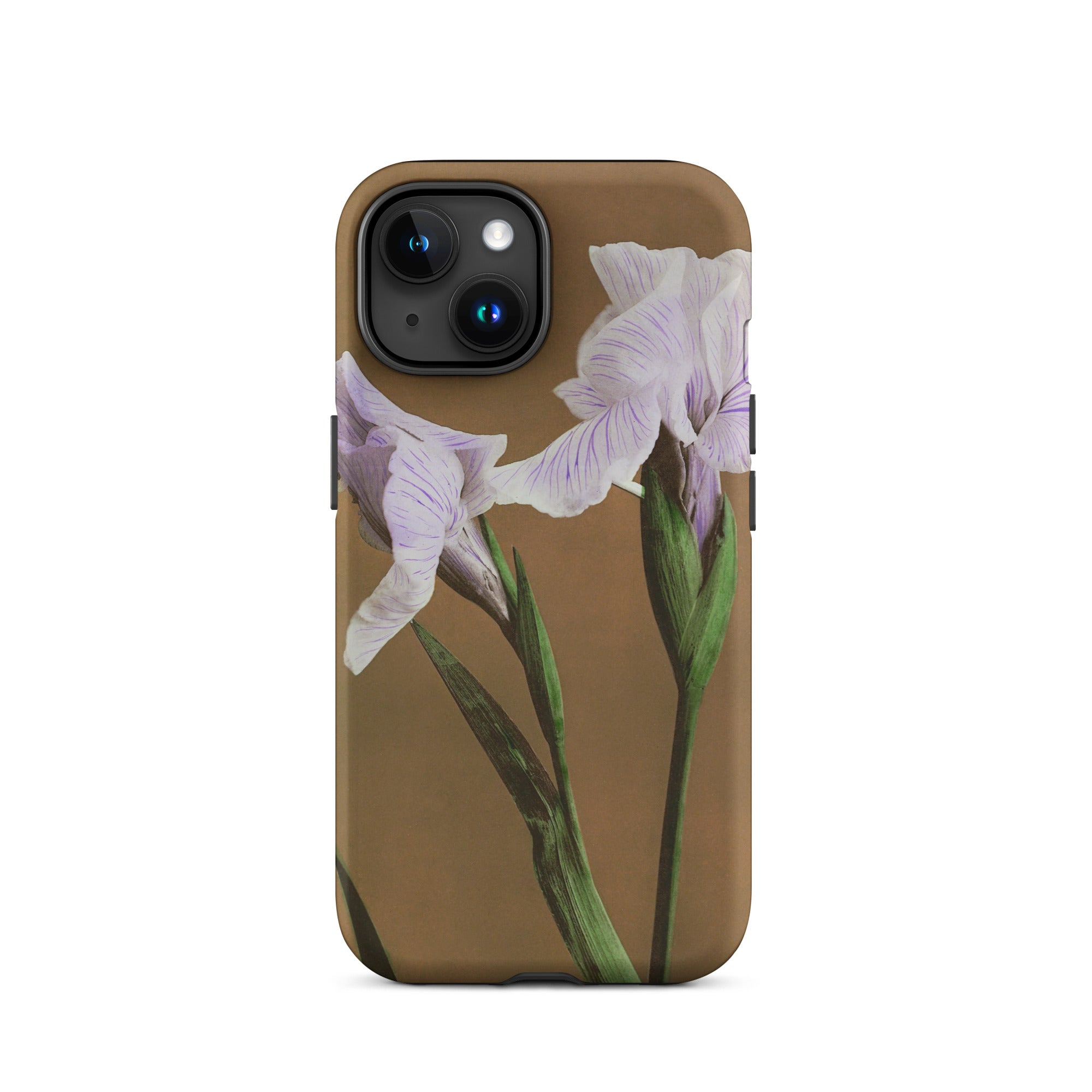 Purple Iris Ogawa Kazumasa Floral Iphone Case, 15 / Matte, Brown Phone Case Iris Flower Design