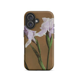 Purple Iris - Ogawa Kazumasa Floral Iphone Case, 16 / Matte, Floral-patterned Phone Case