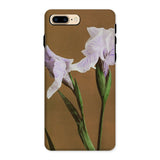 Purple Iris - Ogawa Kazumasa Floral Iphone Case, 8 Plus / Matte, Phone Case Delicate White Iris Flower Brown Background