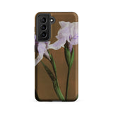 Purple Iris - Ogawa Kazumasa Floral Samsung Case, Galaxy S21 Fe / Matte, Brown Smartphone Case Purple Iris Flower Design