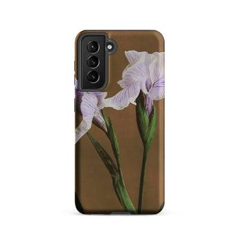 Purple Iris - Ogawa Kazumasa Floral Samsung Case, Galaxy S21 / Matte, Brown Phone Case Purple Iris Flower Design