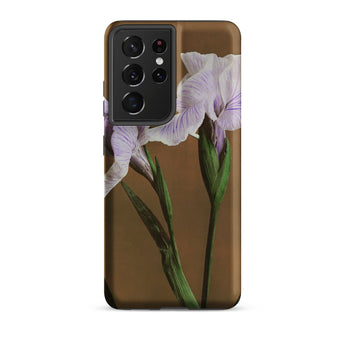Purple Iris - Ogawa Kazumasa Floral Samsung Case, Galaxy S21 Ultra / Matte, Brown Smartphone Case Purple Iris Flower Design