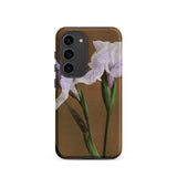 Purple Iris - Ogawa Kazumasa Floral Samsung Case, Galaxy S23 / Matte, Brown Phone Case Purple White Iris Flower Design