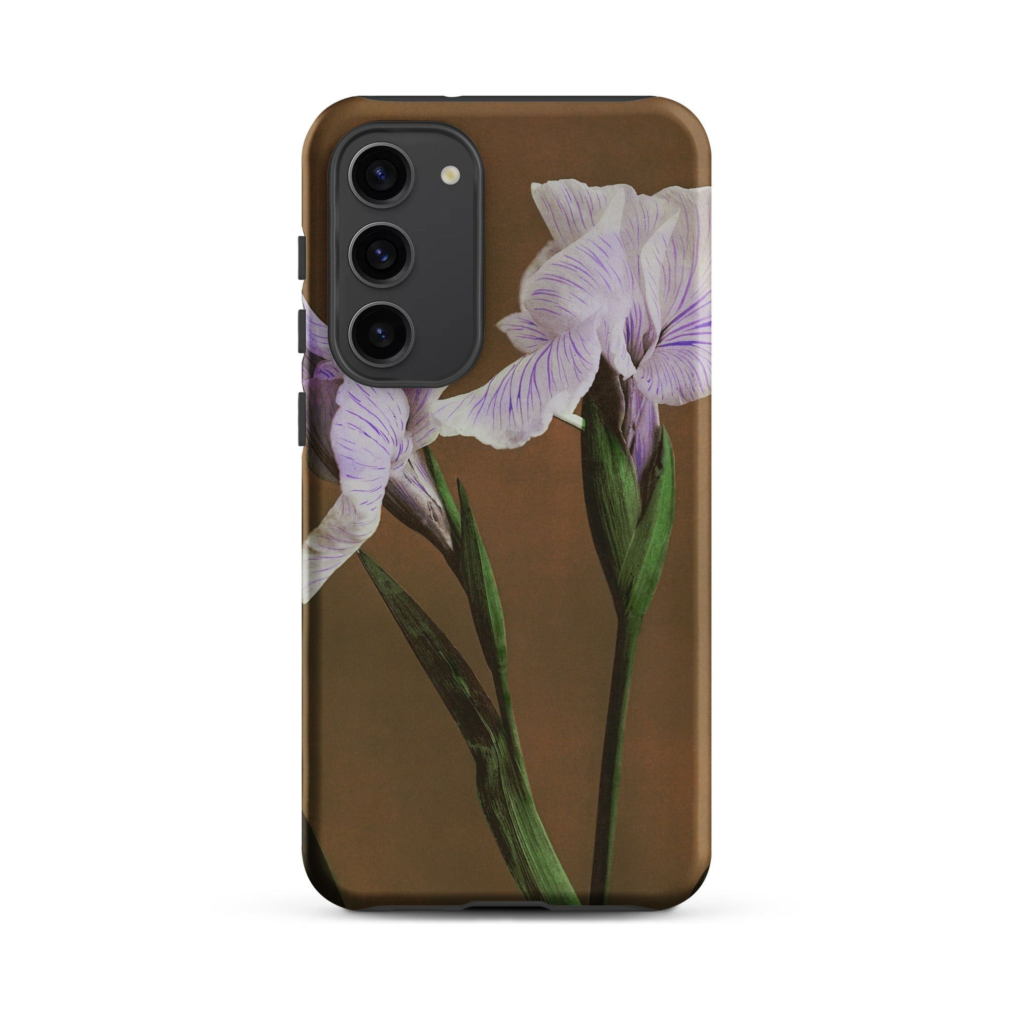 Purple Iris Ogawa Kazumasa Floral Samsung Case, Galaxy S23 Plus / Matte, Phone Case Floral Design Two Light Purple Irises
