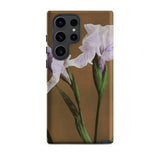 Purple Iris - Ogawa Kazumasa Floral Samsung Case, Galaxy S23 Ultra / Matte, Smartphone Case White Purple Iris Floral Design