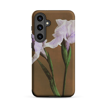 Purple Iris - Ogawa Kazumasa Floral Samsung Case, Galaxy S24 Plus / Matte, Phone Case Floral Design Two Light Purple Iris