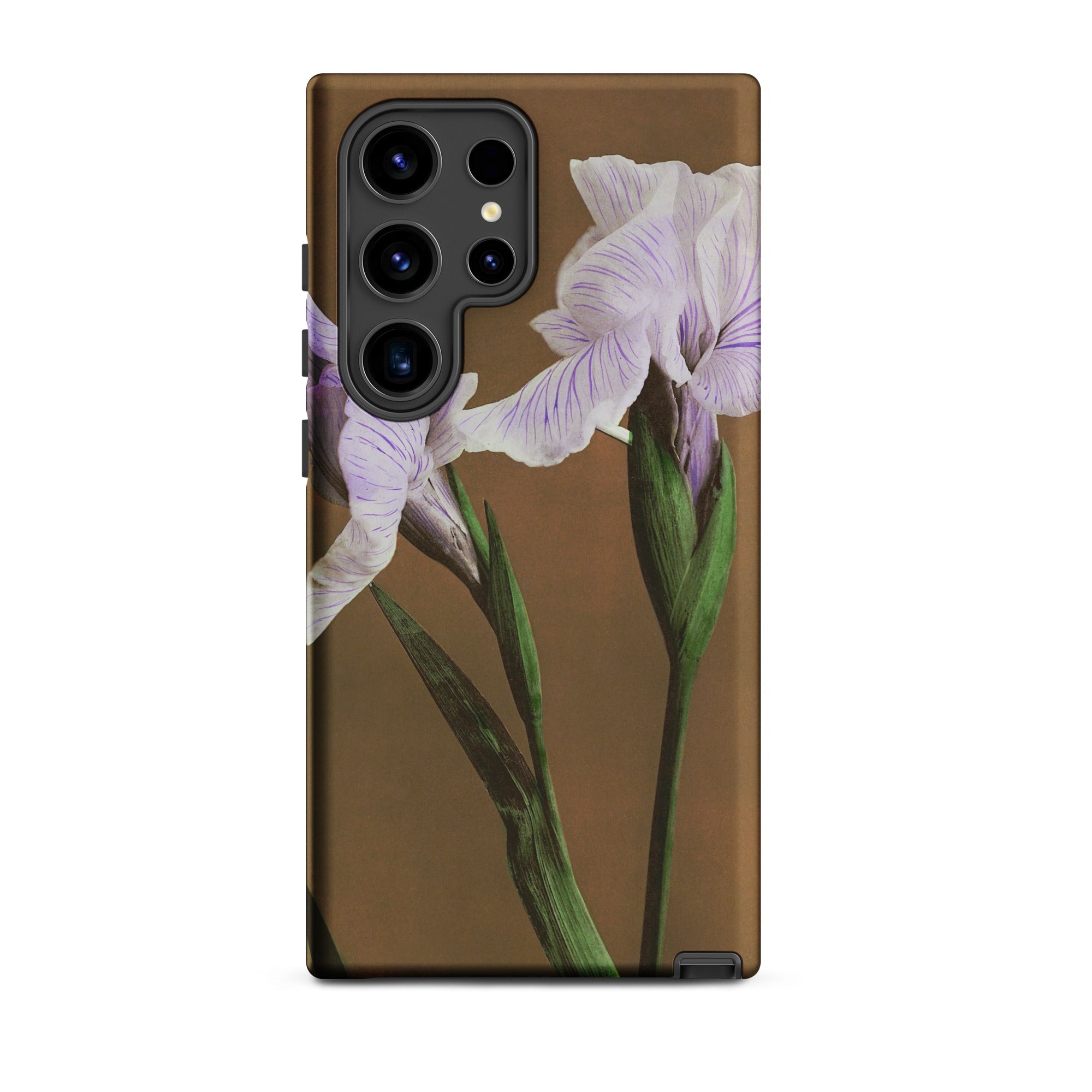 Purple Iris Ogawa Kazumasa Floral Samsung Case, Galaxy S24 Ultra / Matte, Smartphone Case Purple Iris Flower Design