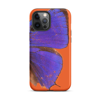Purple Lycaenidae - Christopher Johnson Iphone Case, 12 Pro Max / Matte, Orange Phone Case Blue Butterfly Design