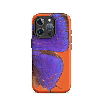 Purple Lycaenidae - Christopher Johnson Iphone Case, 16 Pro / Matte, Orange Phone Case Butterfly Design