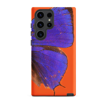 Purple Lycaenidae - Christopher Johnson Samsung Case, Galaxy S23 Ultra / Matte, Purple Butterfly Design Orange Smartphone Case