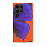 Purple Lycaenidae - Christopher Johnson Samsung Case, Galaxy S24 Ultra / Matte, Red Phone Case Blue Butterfly Design