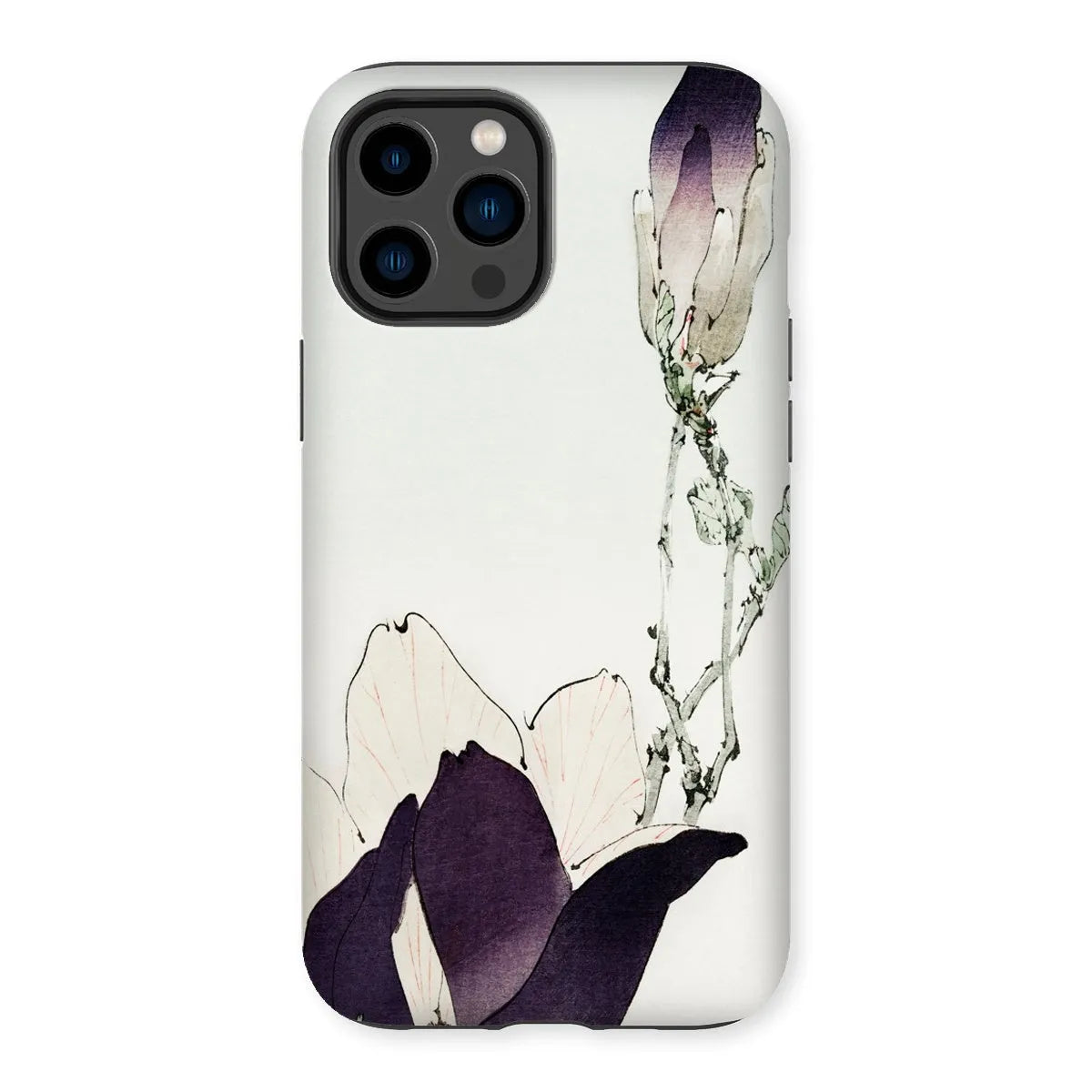 Purple Magnolia - Bijutsu Sekai By Watanabe Seitei - Japanese Art Phone Case - Iphone 14 Pro Max / Matte - Mobile Phone