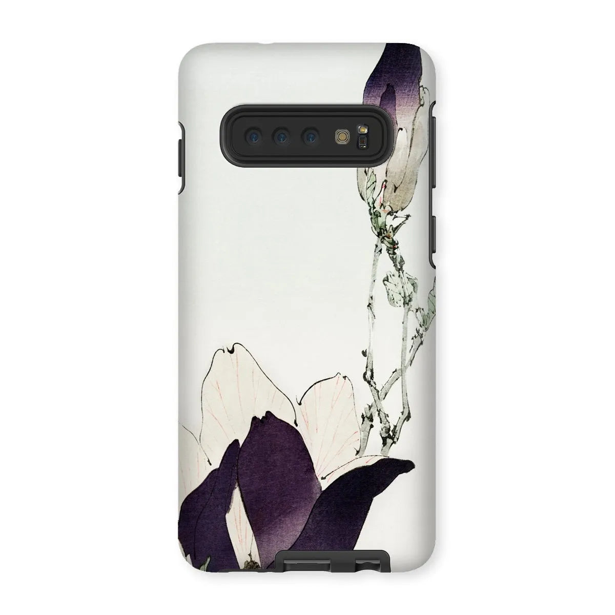 Purple Magnolia - Bijutsu Sekai By Watanabe Seitei - Japanese Art Phone Case - Samsung Galaxy S10 / Matte - Mobile