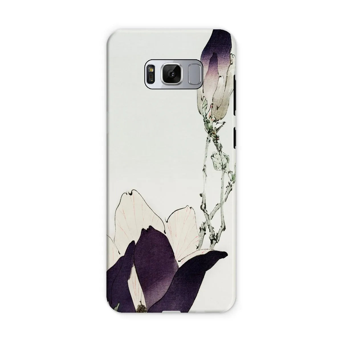 Purple Magnolia - Bijutsu Sekai By Watanabe Seitei - Japanese Art Phone Case - Samsung Galaxy S8 / Matte - Mobile Phone