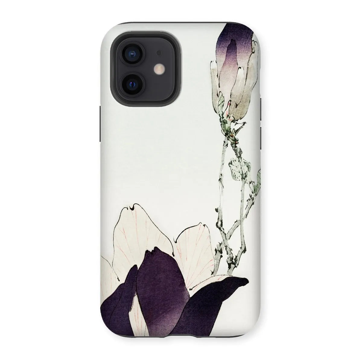 Purple Magnolia - Bijutsu Sekai By Watanabe Seitei - Japanese Art Phone Case - Iphone 12 / Matte - Mobile Phone Cases
