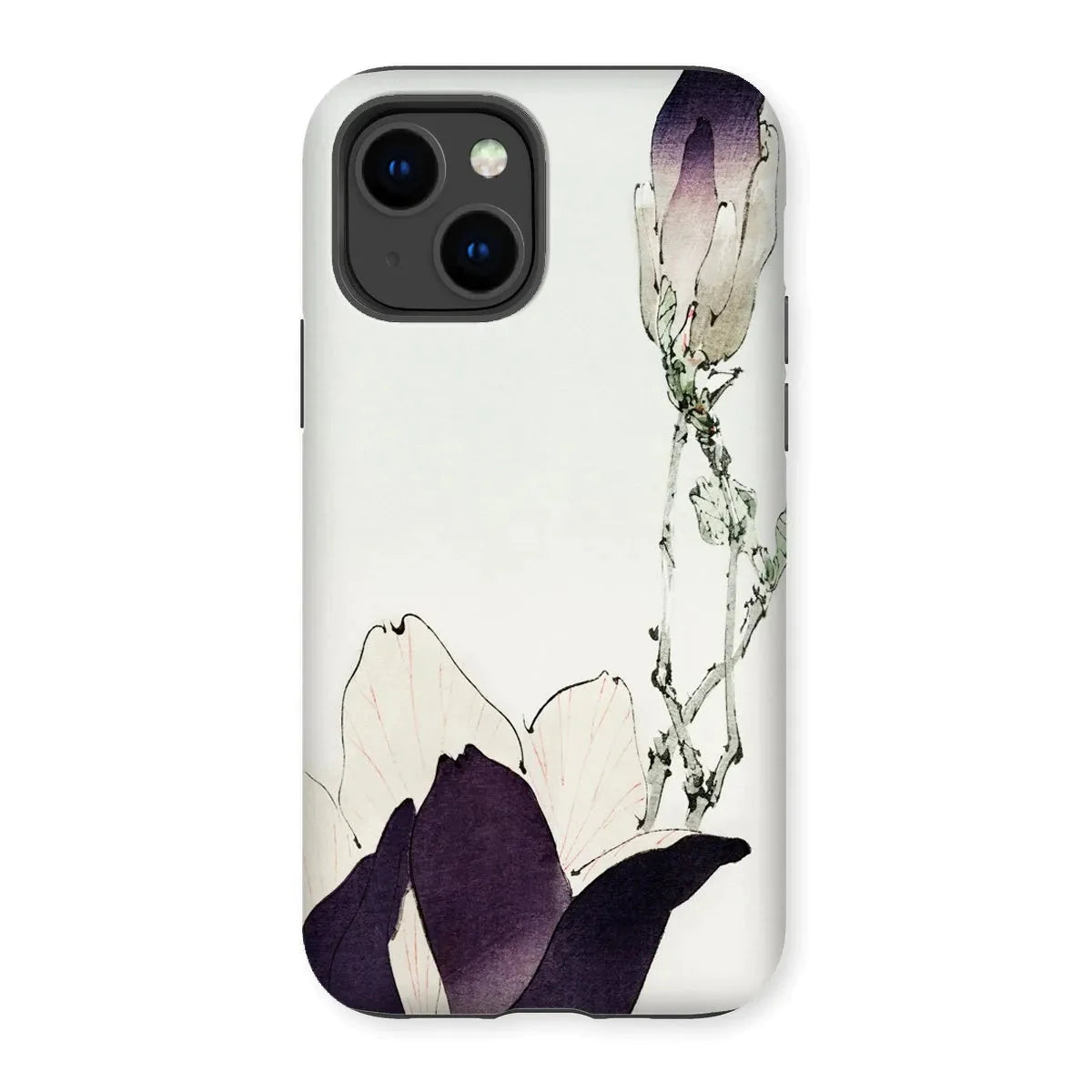 Purple Magnolia - Bijutsu Sekai By Watanabe Seitei - Japanese Art Phone Case - Iphone 14 / Matte - Mobile Phone Cases