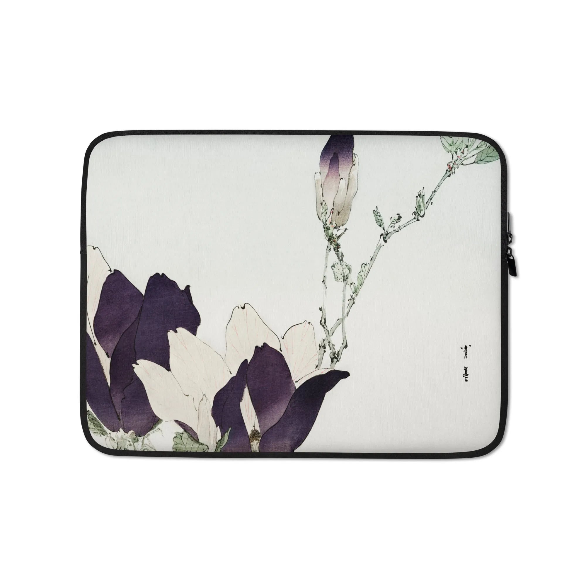 Purple Magnolia Laptop Sleeve By Watanabe Seitei - 13″ - Laptops - Aesthetic Art