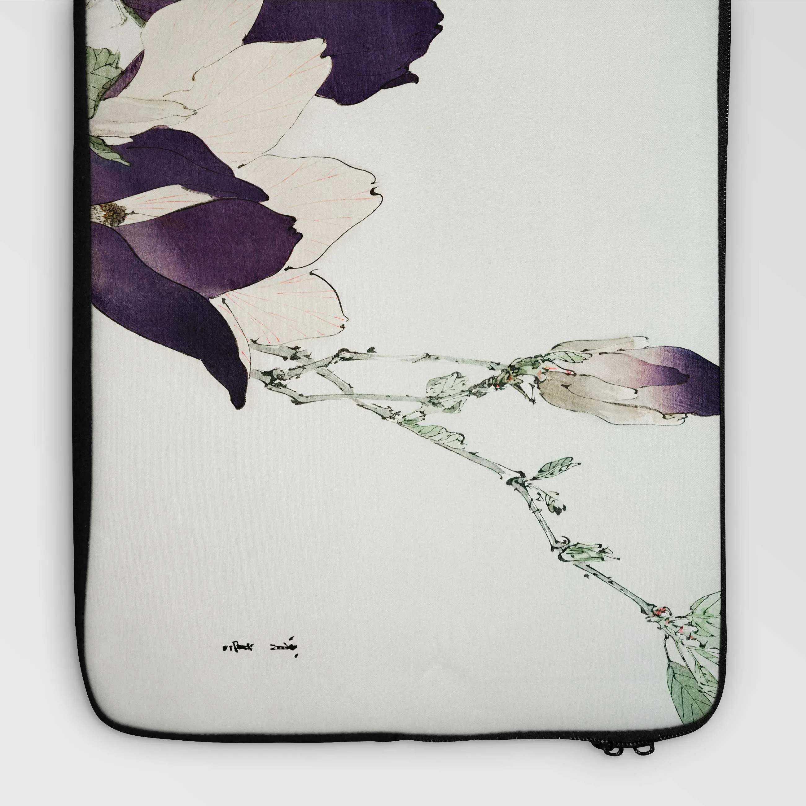 Purple Magnolia Laptop Sleeve By Watanabe Seitei - Laptops - Aesthetic Art