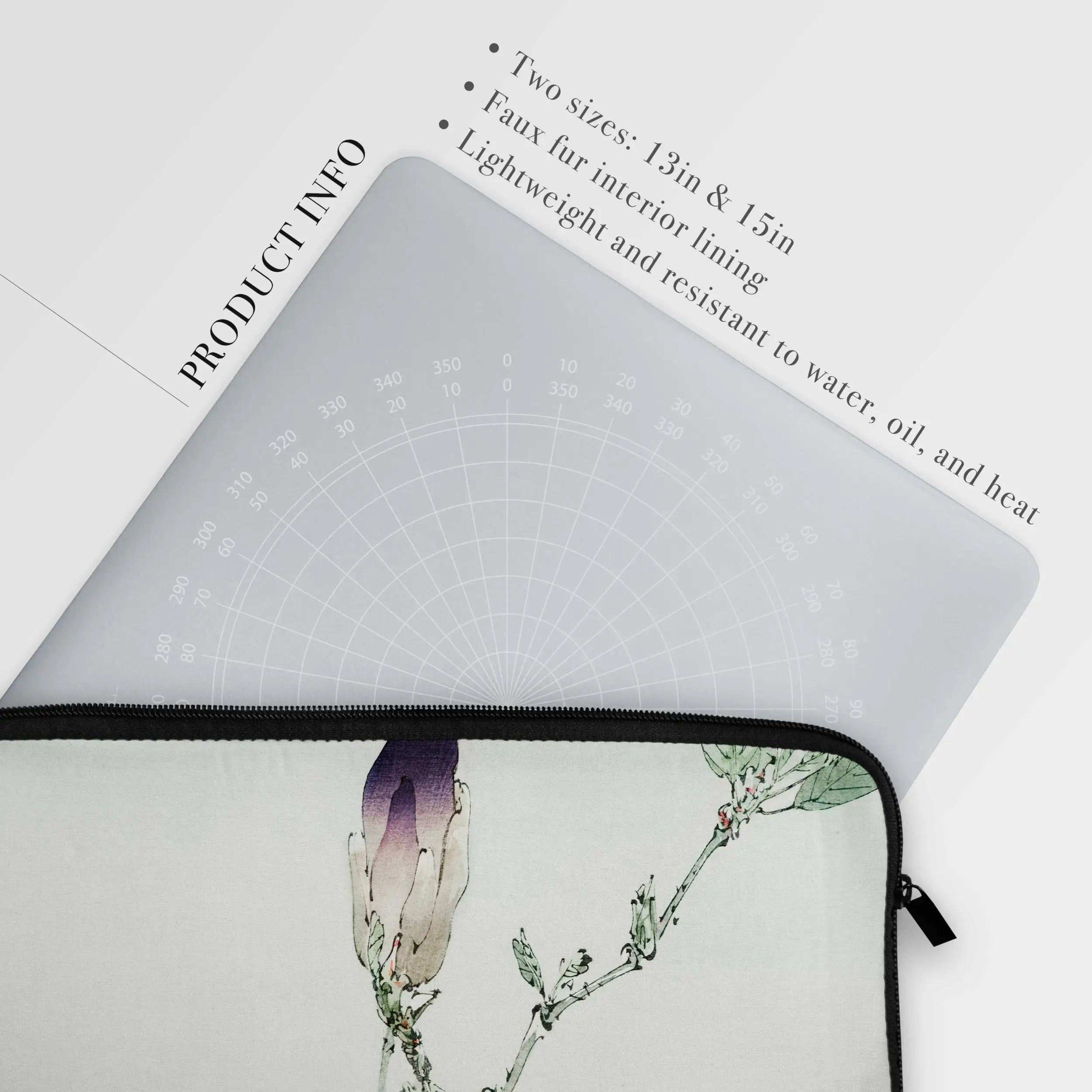Purple Magnolia Laptop Sleeve - Watanabe Seitei - Laptops - Aesthetic Art